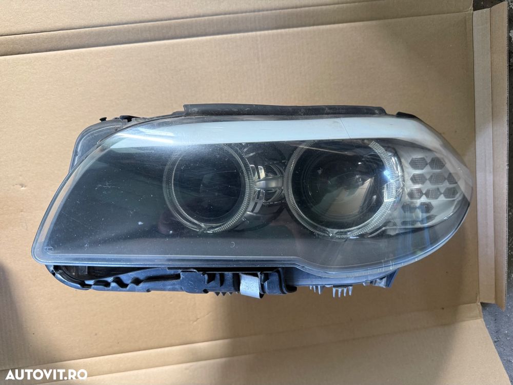 Faruri Bi-Xenon BMW F10 F11 (2010-2013) - ORIGINALE BMW - Volan Stânga pret pe bucata - 7