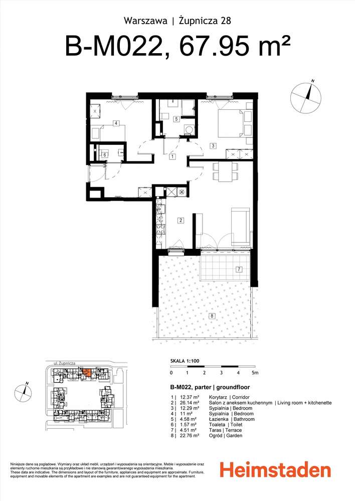 3-pokojowe | 67.95 m2 | Ogród | Internet w cenie | Bezpośrednio