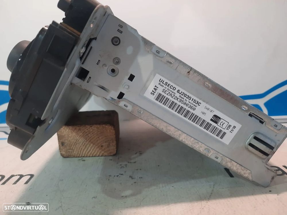 RADIO AUTORADIO LEITOR CD MP3 SEAT IBIZA IV 4 MK4 6J 6J2035153C 6J2035153 ALTEA 5P DISPLAY COMANDOS COMUTADOR PAINEL CONTROLO COMUNICAÇÃO - 2