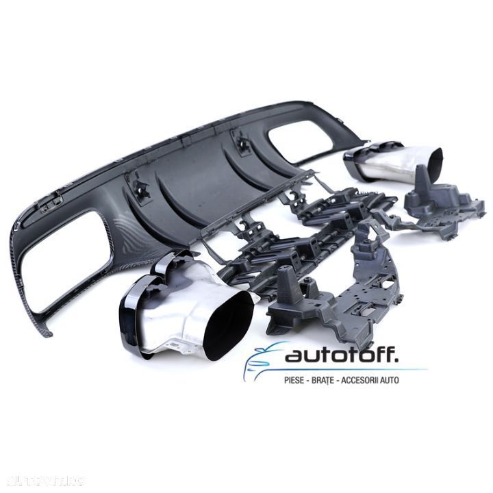 Difuzor bara spate Mercedes W205 C-Class C63 S (2018+) Carbon Look AMG - 5