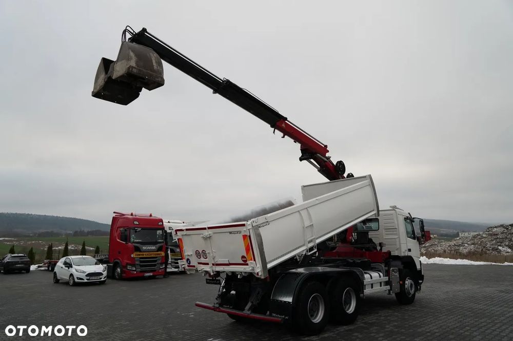 Volvo FM 410 / 6x4 / WYWROTKA + HDS PALFINGER 18002-EH A / HYDROBURTA / STEROWANIE RADIOWE / ŁYCHA / ROTATOR / EURO 6 - 4