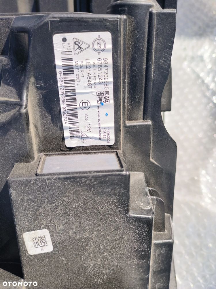 Vivaro C zafira D lampa przód lewy lewa Full led lift 24- - 7