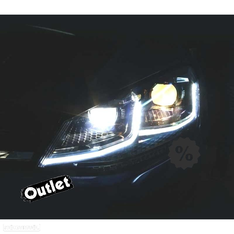 R012837C1 FAROIS PARA VOLKSWAGEN VW GOLF 7 12-17 DRL DINAMICOS PRETO LOOK 7.5 R - 8