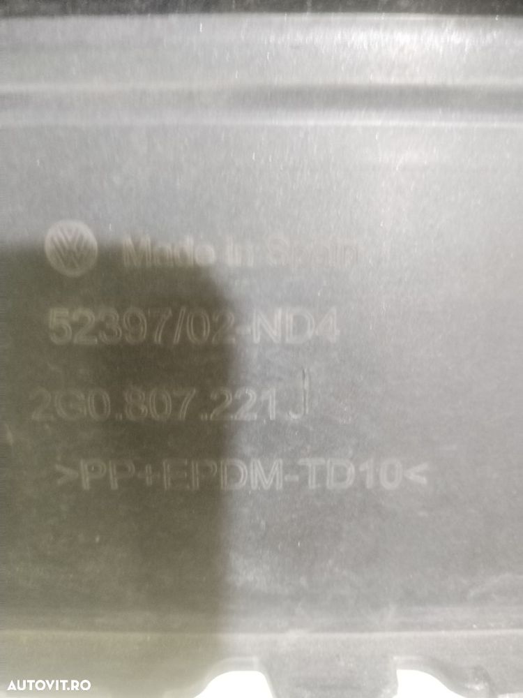 Bara fata VW Polo GTI, R-Line, 2017, 2018, 2019, 2020, 2021, cod origine OE 2G0807221J, cu gauri pentru senzori de parcare (4). - 14