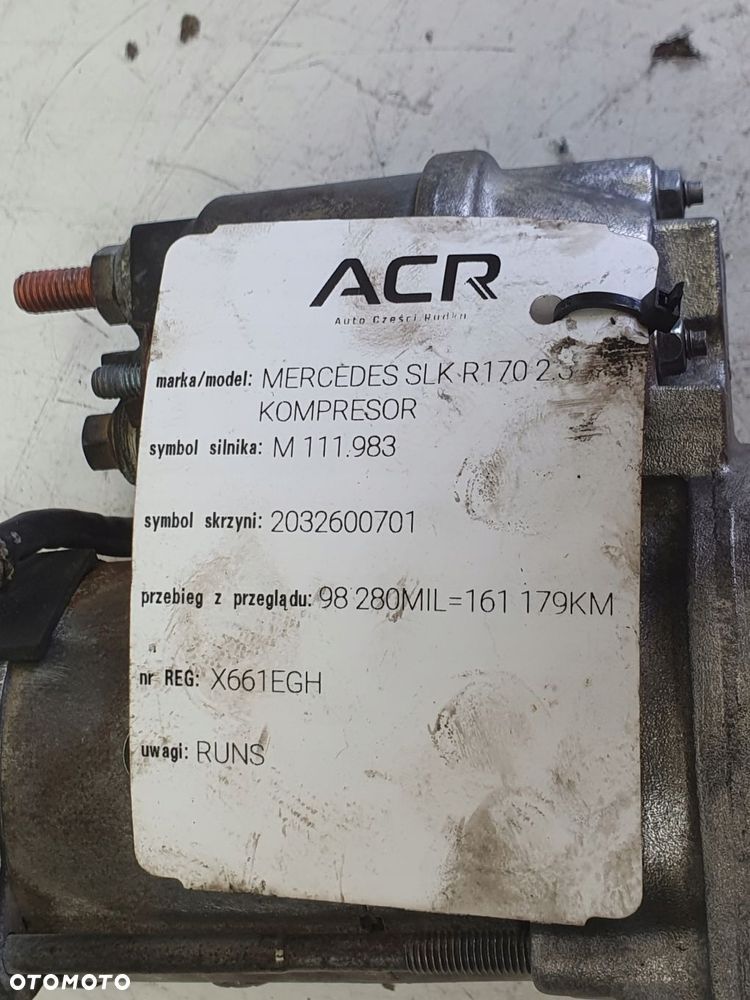 ROZRUSZNIK Mercedes SLK 2.3 K ROZRUSZNIK A0051513601 - 9