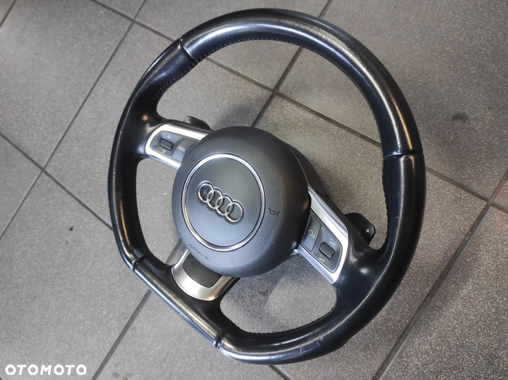 AUDI A3 8P TT LIFT 08-12R S LINE KIEROWNICA MULTIFUNKCJA ŁOPATKI SKÓRZANA 3 RAMIENNA ŚCIĘTA  WYSYŁKA !!!!! - 3