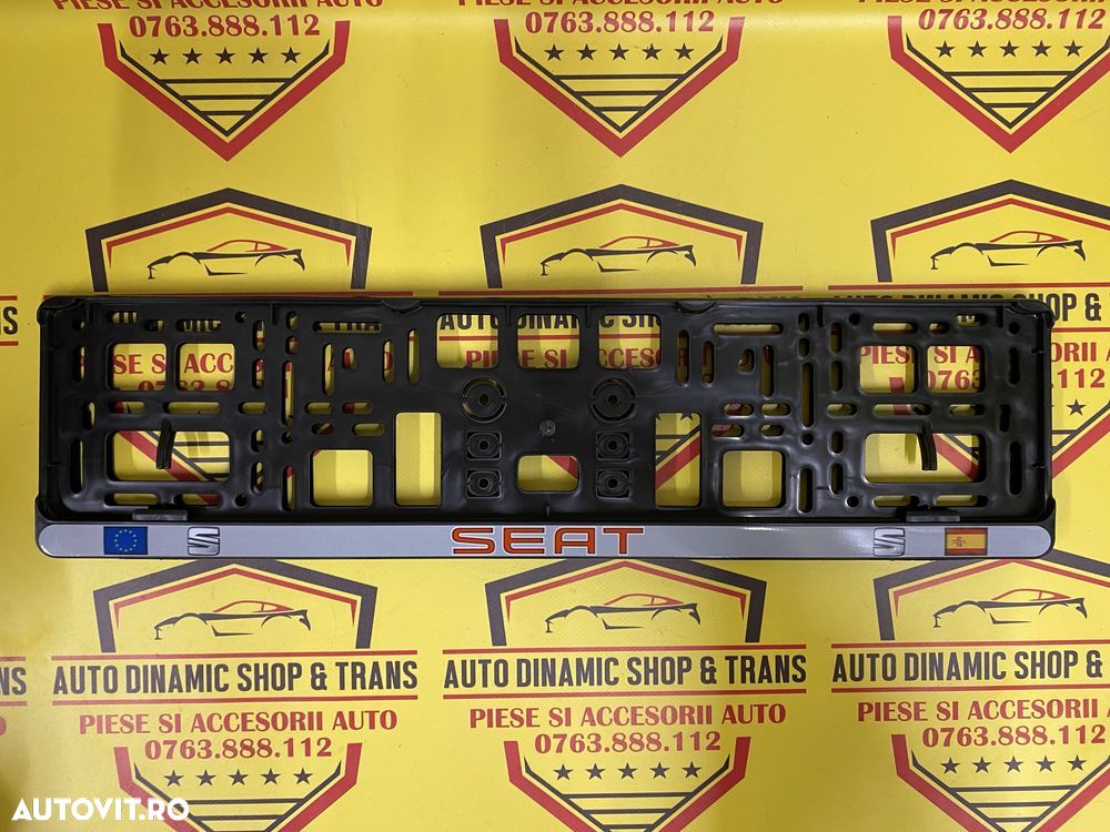 Set 2 suporti numar numere inmatriculare Audi Skoda Seat Vw Volkswagen - 6