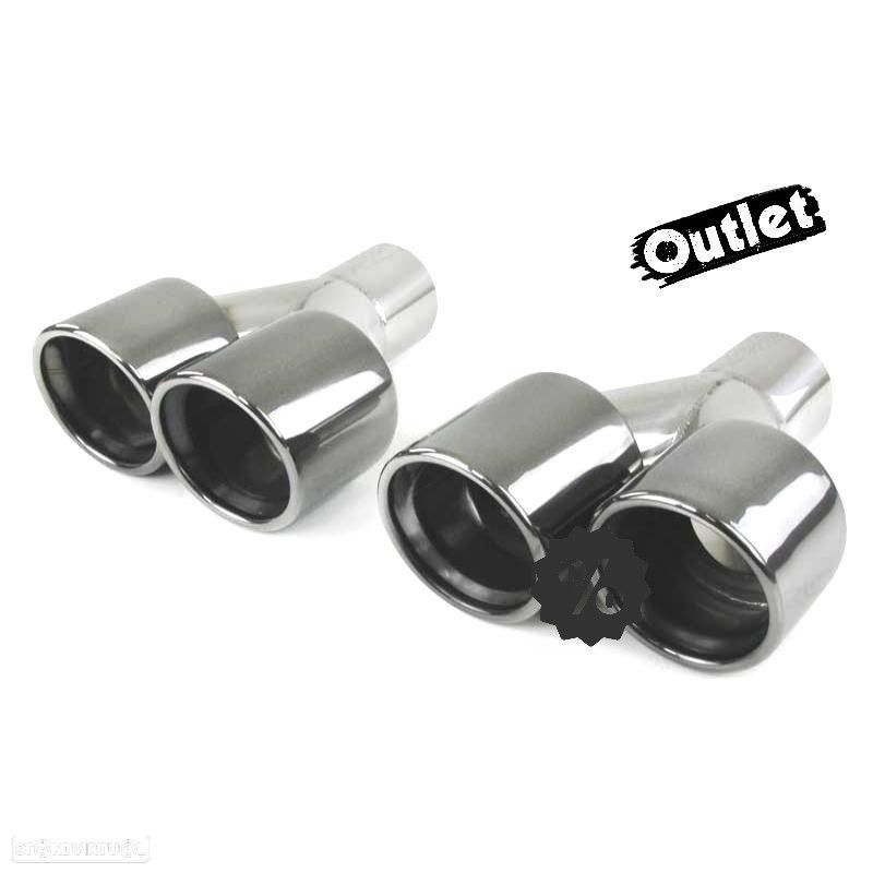 E010307C2 COLA ESQ ESCAPE UNIVERSAL 4 x 89MM AÇO INOX PRETO FUMADO - 1