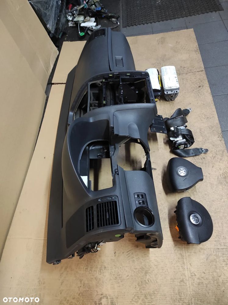 DESKA RODZIELCZA KOKPIT KONSOLA VW TOURAN 03-10R LIFT AIRBAG KOMPLET ZESTAW WYSYŁKA !!!!! - 3