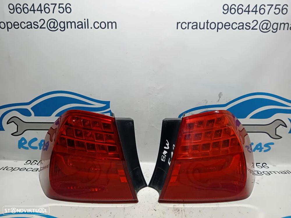 Conjunto Farolins Traseiro Tras Esquerdo Direito Led Original BMW Sedan Serie 3 E90 LCI Facelift 4871732 4871731 - 1