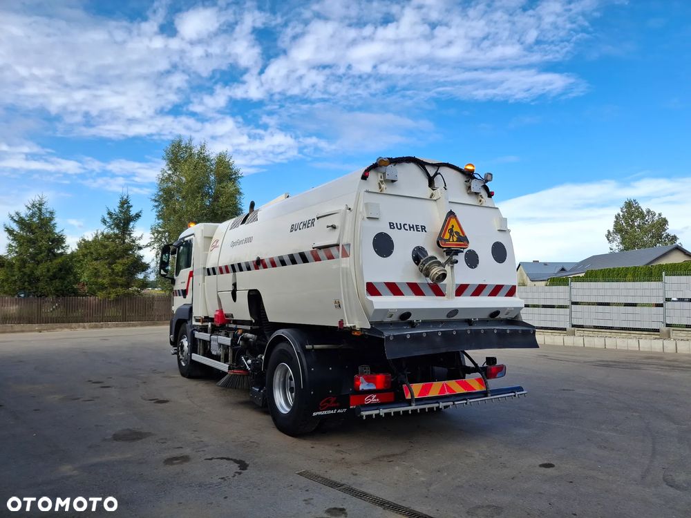 MAN TGS 18.320 Zamiatarka BUCHER OptiFant 8000 2 Silniki Euro 6 Karcher Listwy Wysokiego Ciśnienia Szczotki L/R EUnited PM10 Mycie Jezdni Ulicy Dodatkowy Zbiornik Wodny - 4