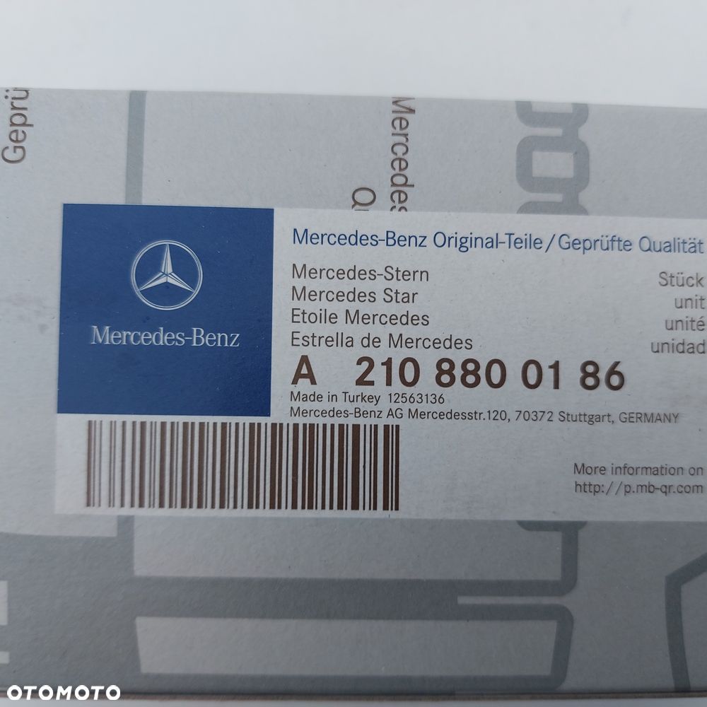 EMBLEMAT ZNACZEK GWIAZDA NA MASKE MERCEDES W124 C W202 CLK W208 E W210 W211 S W220 ORYGINAL NOWY 2108800186 - 16