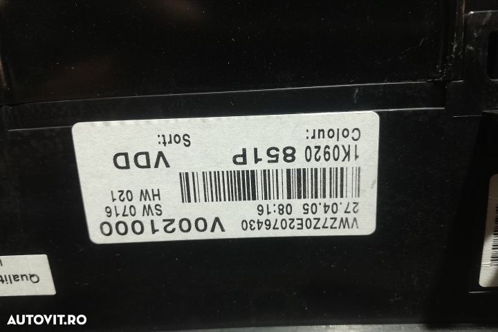 Ceasuri bord 1K0920851P 1K0920851P Volkswagen VW Golf 5 [2003 - 2009] - 4