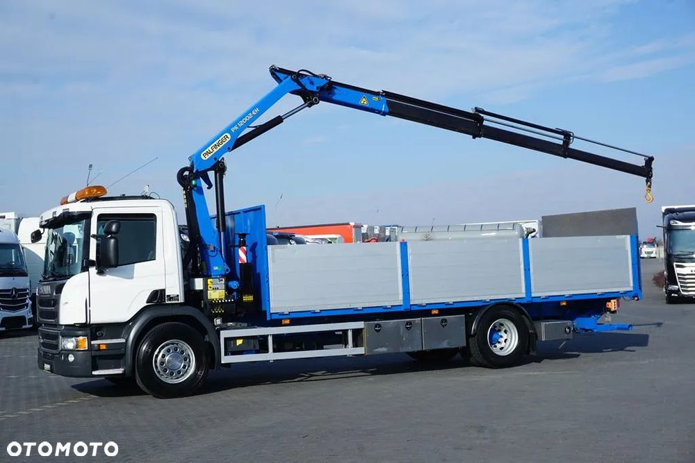 Scania / P 250 / ACC / SKRZYNIOWY + HDS + WINDA / PALFINGER PK 12 002 - EH B / WYSIĘG 10 M - 3