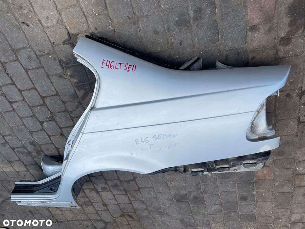 błotnik próg bmw e46 sedan lewy tył bdb stan titansilber - 4