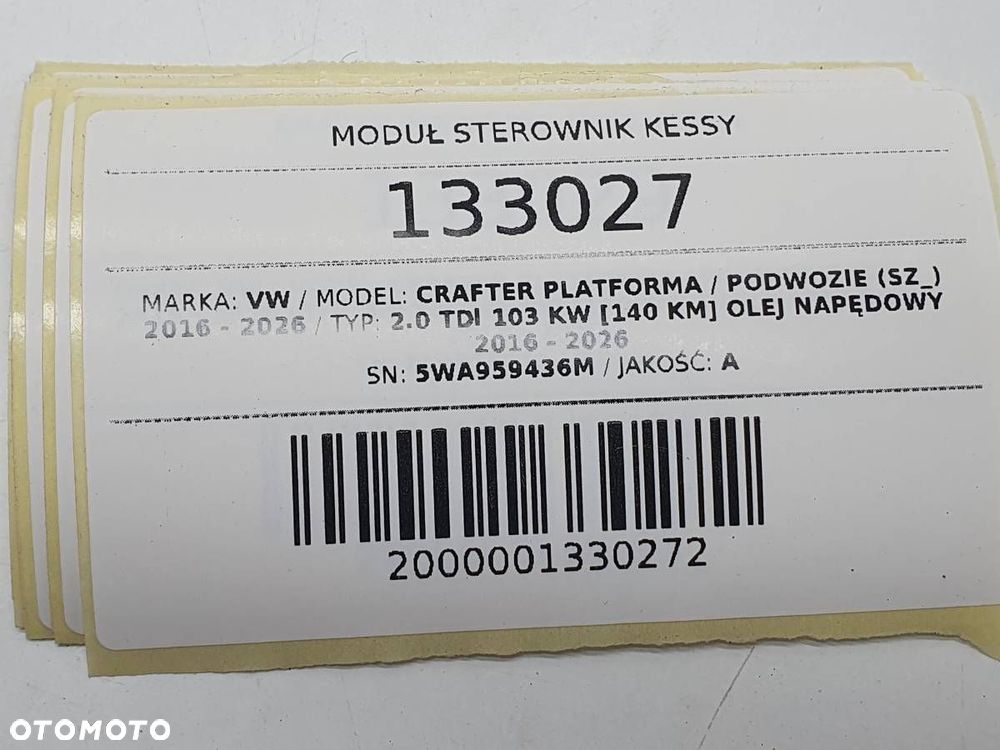 MODUŁ STEROWNIK KEYLESS DRZWI VW CRAFTER II 5WA959436M ORYGINAŁ - 4