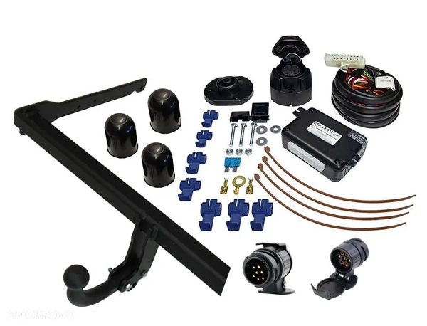 FORD MONDEO MK4 5d 2007-2014 MARKOWY HAK HOLOWNICZY Z KULĄ ODKRĘCANĄ NA DWIE ŚRUBY+MODUŁ13PIN
