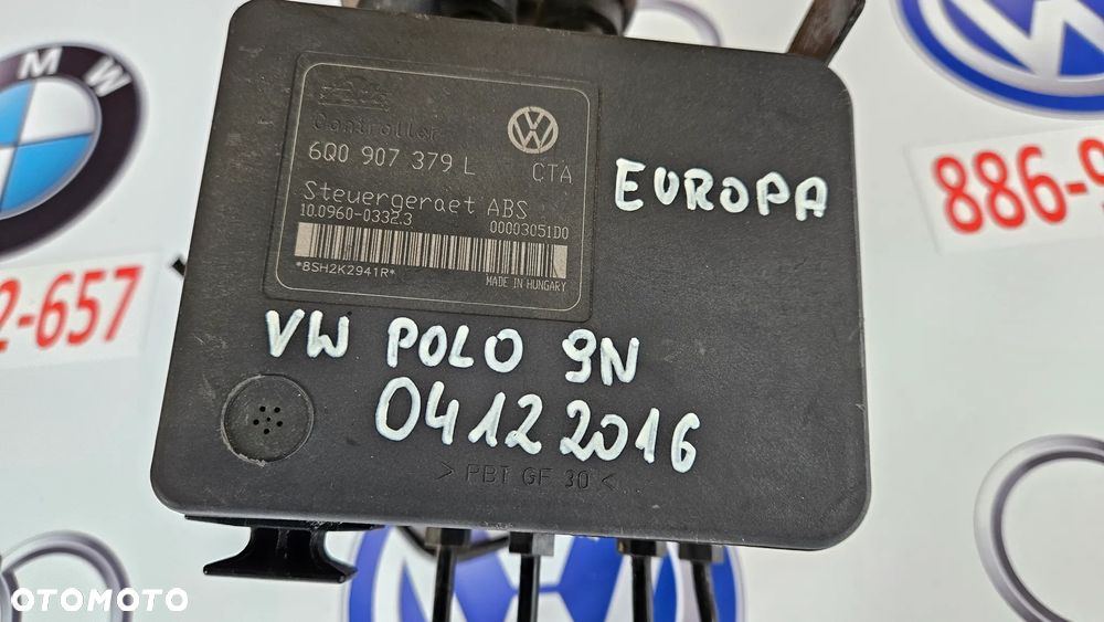 VW Polo 9N Seat Ibiza III Pompa hamulcowa ABS Sterownik pompy 6Q0907379L 6Q0614117H - 2