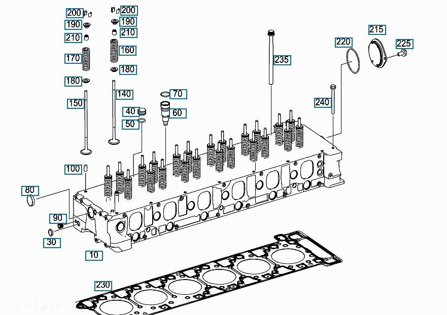 Claas Xerion 4000 Mercedes OM470 - głowica silnika - 1