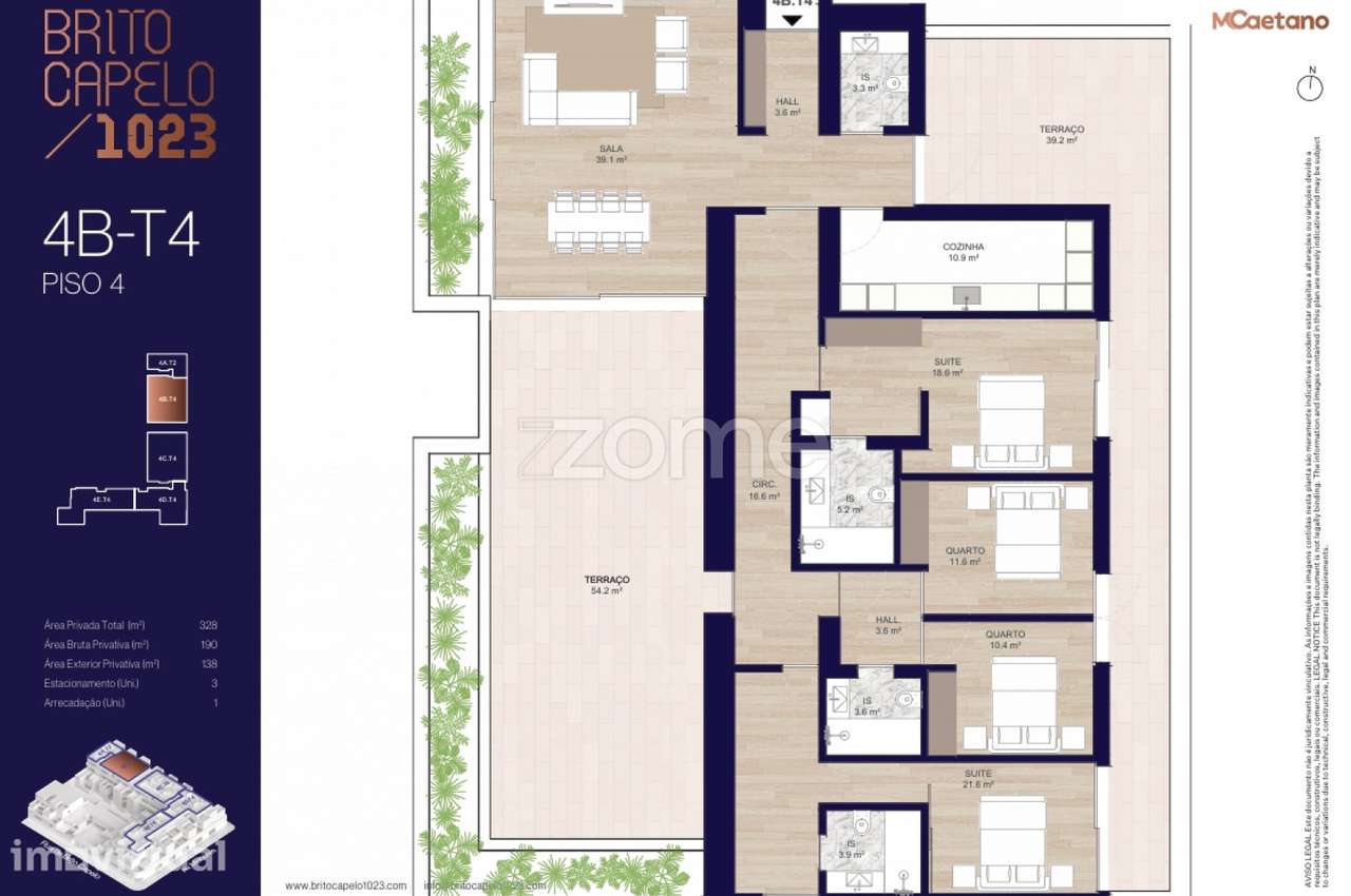 Apartamento T4 - Brito Capelo 1023 - Grande imagem: 2/17