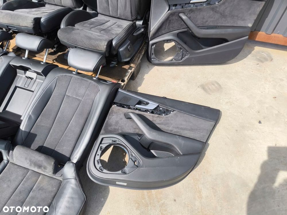 FOTEL FOTELE SKÓRA KOMPLET S LINE AUDI A4 B9 SKÓRA ALCANTARA ROLETY GRZANE - 3