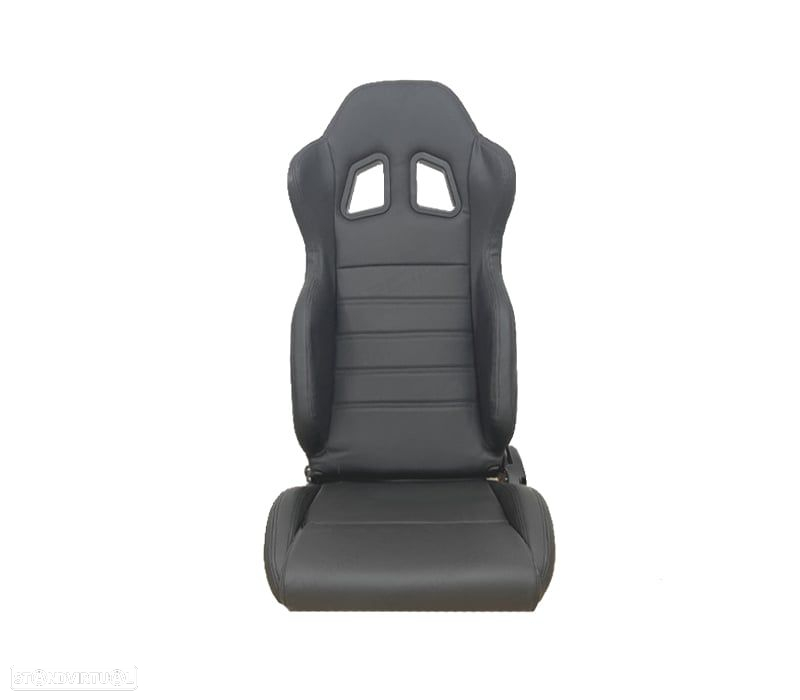 BAQUET BACKET DESPORTIVA LOOK SPARCO COURO PRETA - 2