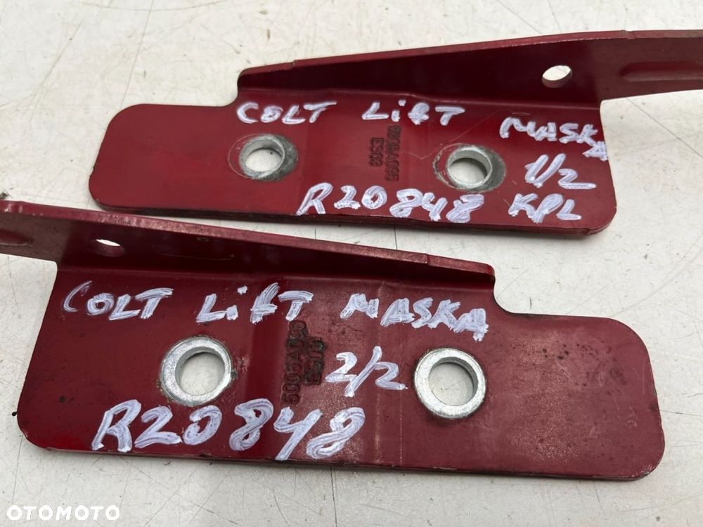 Zawias maski Mitsubishi Colt VI 6 Z30 LIFT 08-12r. pokrywy silnika lewy prawy komplet 5905a096 - 4