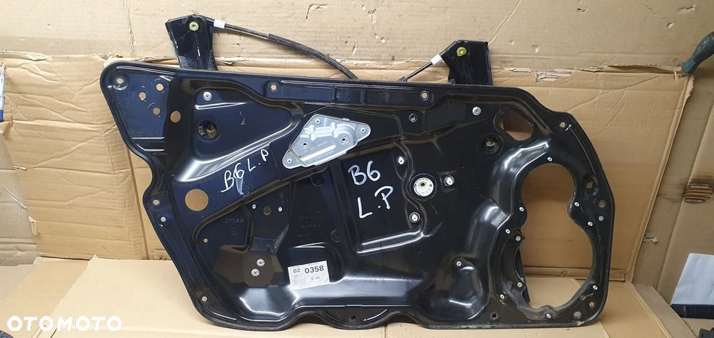 Mechanizm podnośnik szyby lewy przód VW Passat B6 3C1837755K - 1