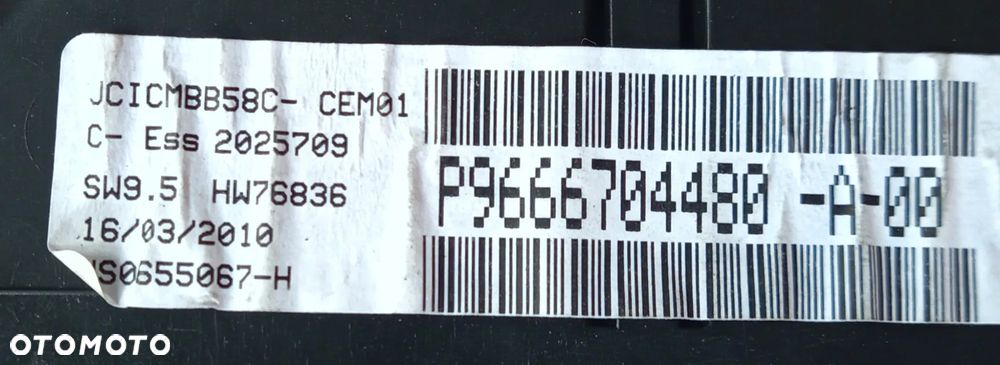 Citroen C4 Picasso I  1.6 VTi zegar licznik 9666704480   9666852780 9673538580 - 3