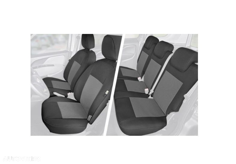 Set huse scaun dedicate Fiat Doblo 4, 2015-2022, fata si spate, Kegel Polonia - 1