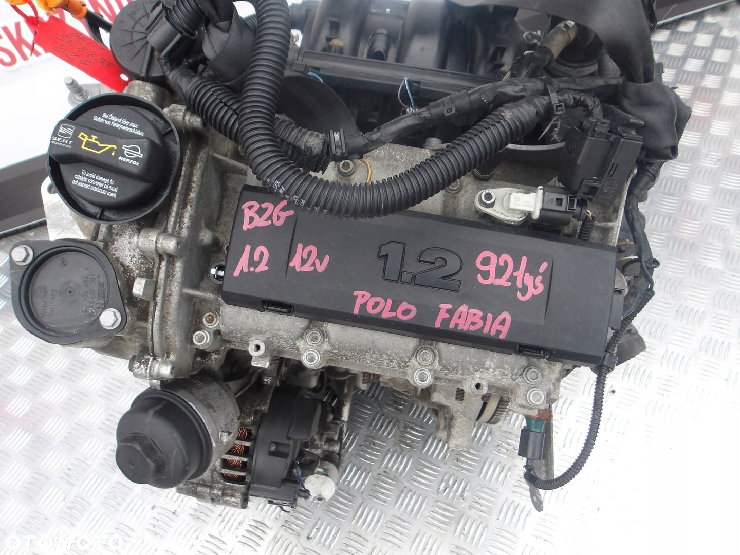 SILNIK SEAT IBIZA 1.2 12V BZG 92 TYS - 2
