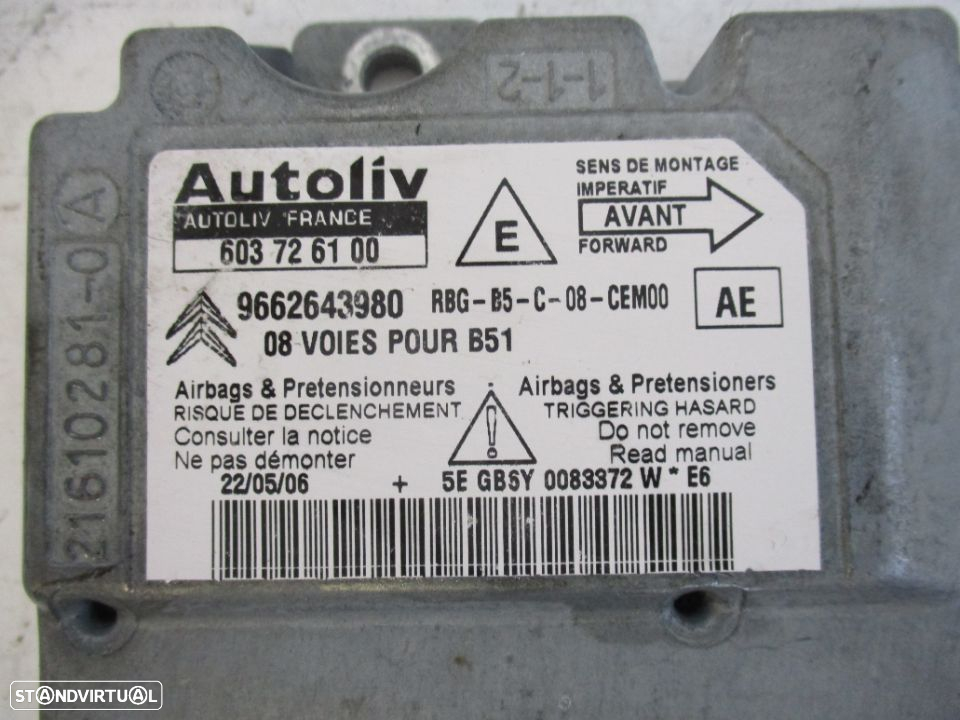 Centralina Módulo Airbag Citroen C4 - 3