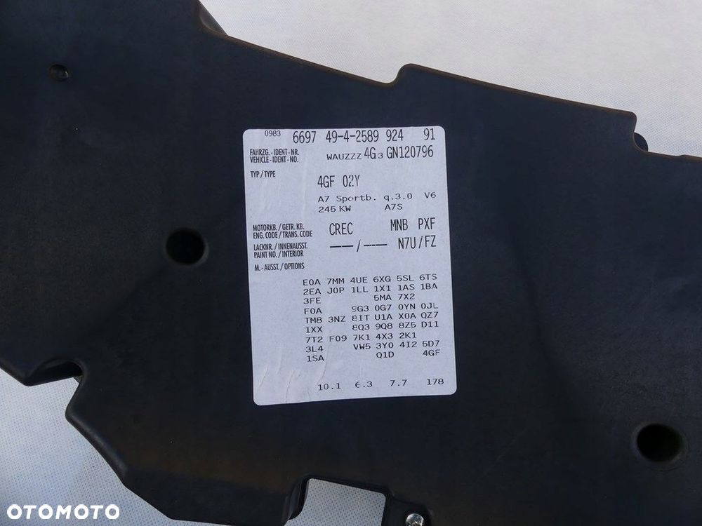 dw audi a7 subwoofer 4g9035381a - 3