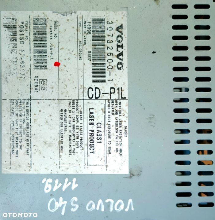 Radio i przełączniki nawiewu,wyświetlacz Volvo s 40 - 5