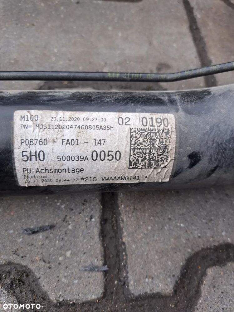 Volkswagen Golf VIII sanki wózek tył 5H0500039A amortyzator aktywny  sprężyna GTI czujnik poziomowania xenonów 1EA512513 - 3