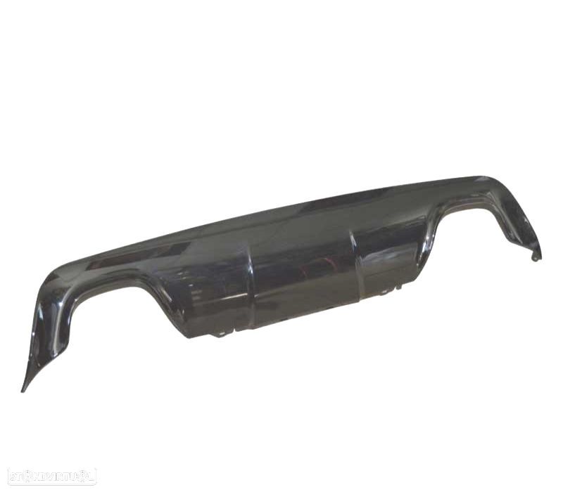 DIFUSOR TRASEIRO BMW E60 03-10 LOOK M SAÍDA PRETO BRILHANTE - 2