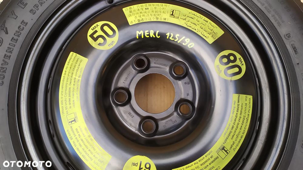 KOŁO DOJAZDOWE 5x112 R16 MERCEDES C KLASA W204 W205 CLK W209 - 7