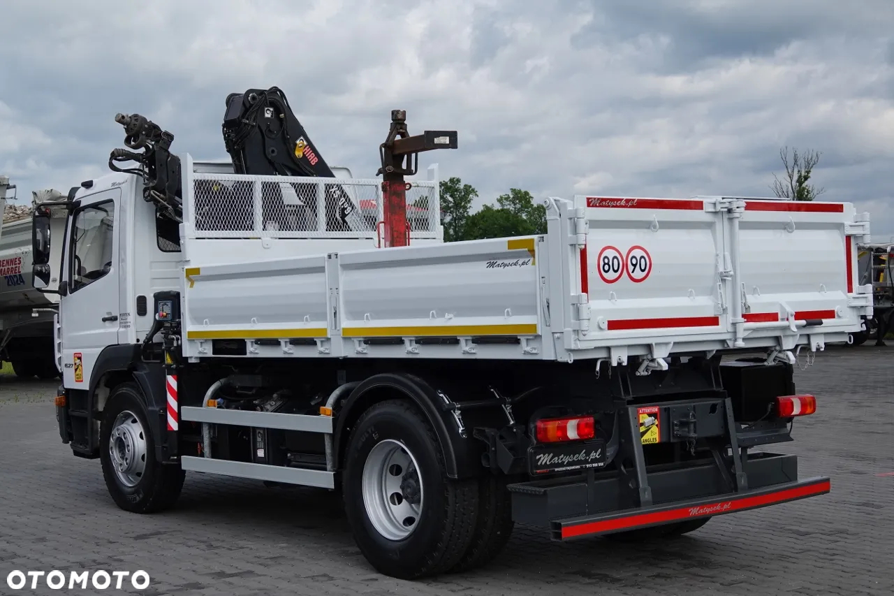 Mercedes-Benz ATEGO 1627 / 4X2 / WYWROTKA  3 STR. + HDS HIAB 099 BS-2 / PILOT / ROTATOR / WIDŁY / OPONY 100% / SPROWADZONY - 9