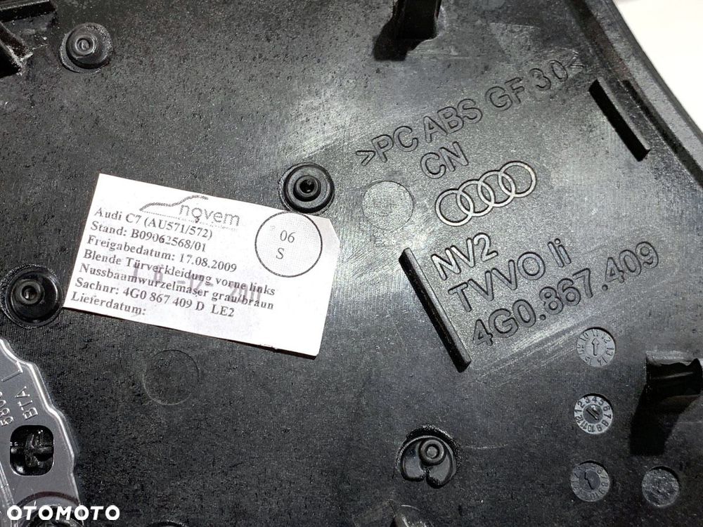 LISTWY DEKOR  AUDI A6 C7 Avant (4G5, 4GD) 2011 - 2018 2.0 TDI 120 kW [163 KM] olej napędowy 2011 - - 13