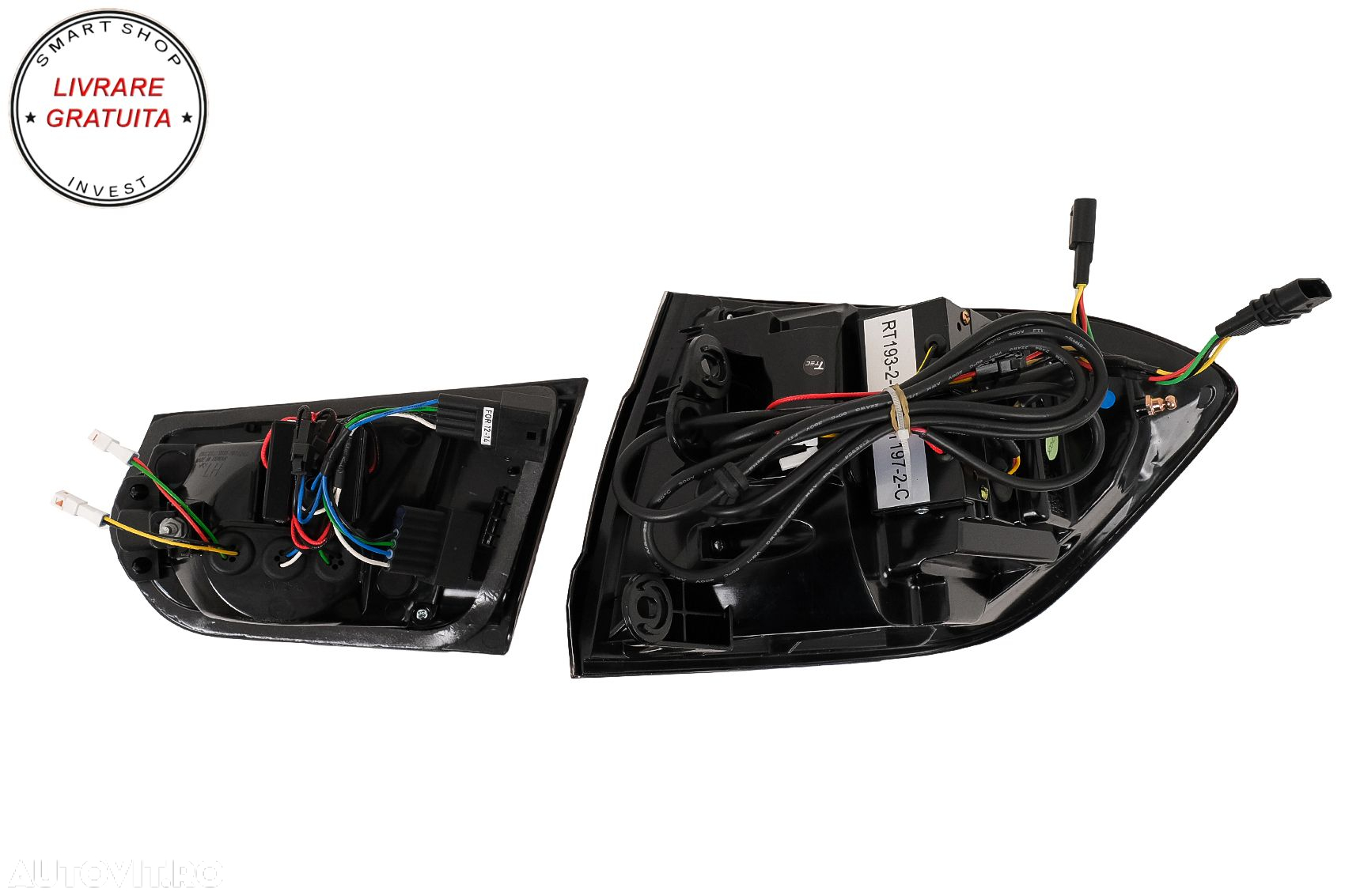 Stopuri LED BAR BMW Seria 3 F30 (2011-2019) Rosu Clar cu Semnal Dinamic Secvential- livrare gratuita - 8