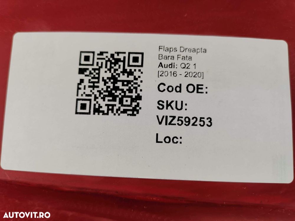 Flaps Dreapta Bara Fata Audi SQ2 1 2018 2019 Original In Stare Buna - 8