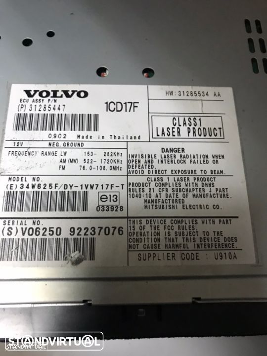 rádio volvo v50 - 2