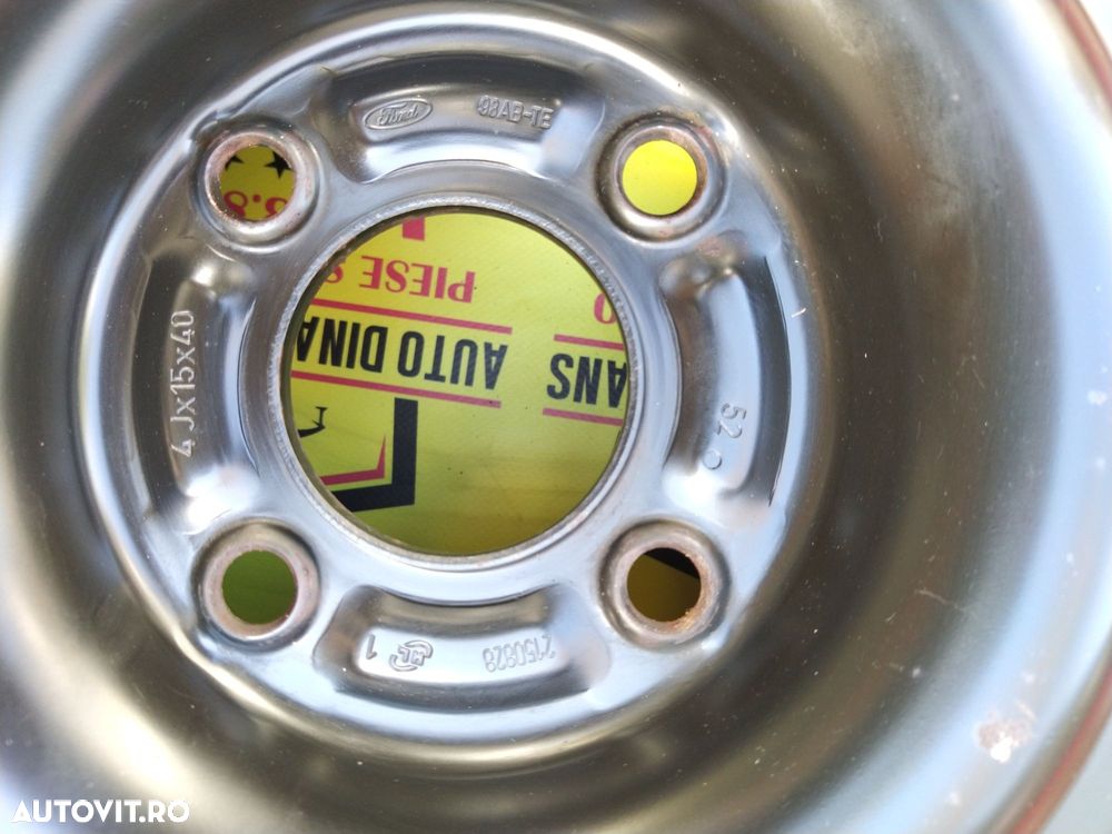 Roata de rezerva slim îngustă originala  Ford 125/80/15 4X108 - 2