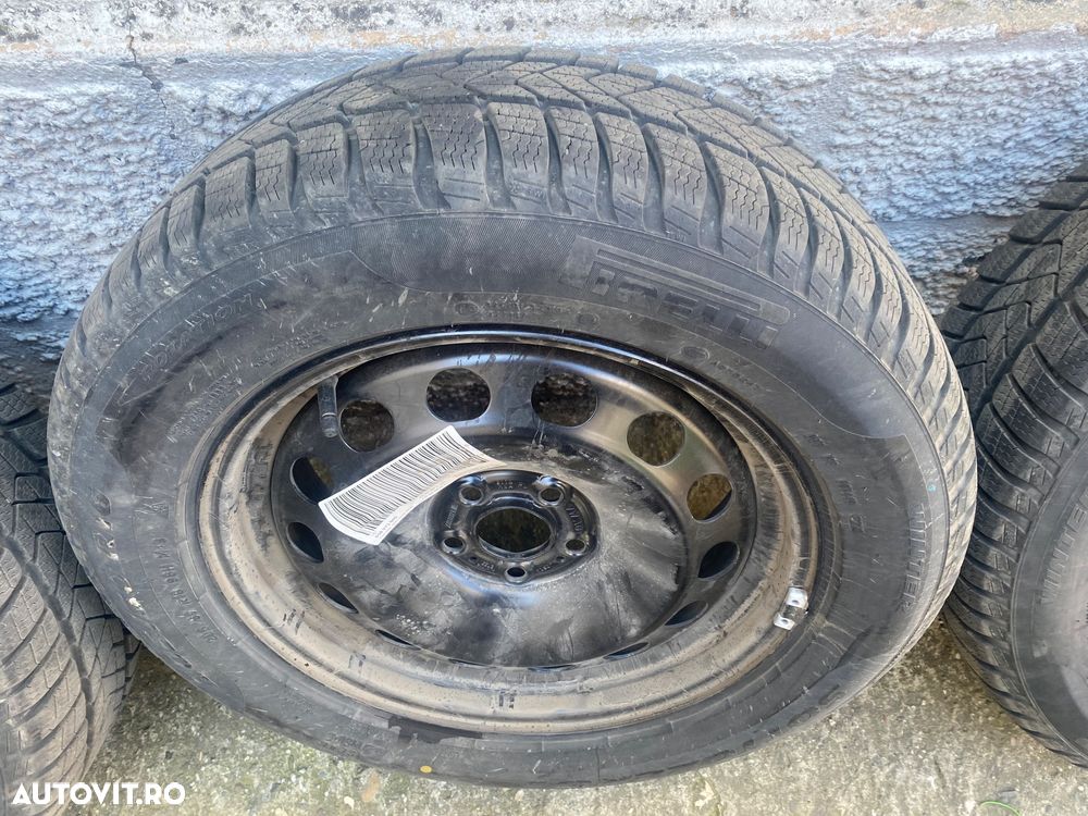 Set roti iarnă Pirelli Winter Sotto Zero 3 DOT 2023 + jante oțel 16” – ca noi, rulate 2.000 km - 3