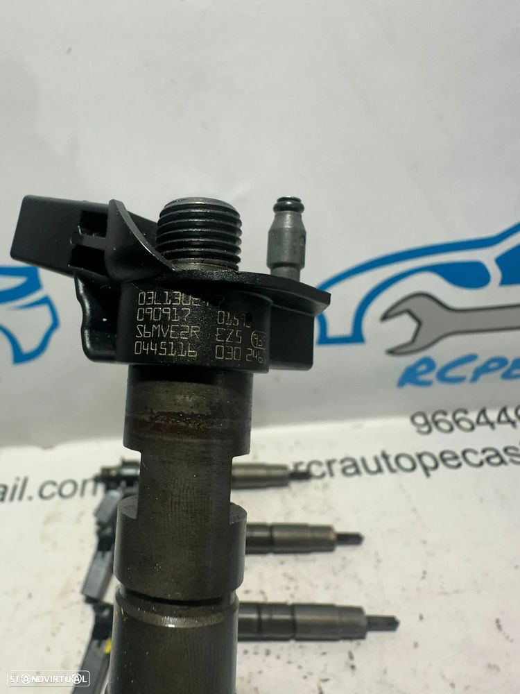 Conjunto 4 Injectores Audi VW Volkswagen Seat Skoda CAG 2.0 TDI 143cv 03L130277 0445116030 - 8
