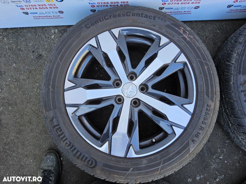 Jante aliaj Peugeot 3008 R18 308 508 5008 Citroen c4 c5 jante cu anvelope 225/55/r18 continental - 8