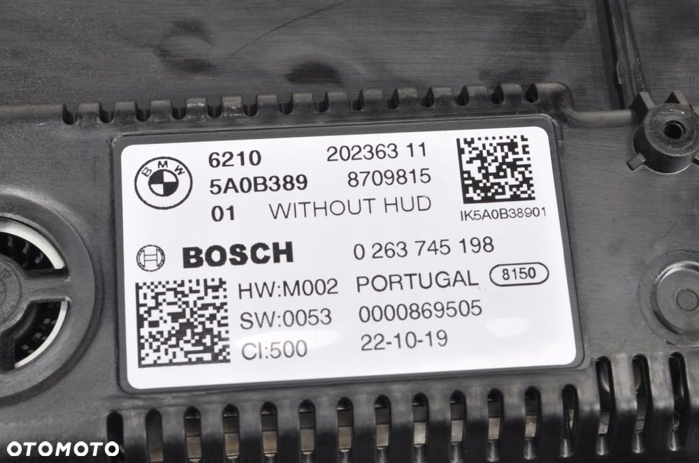 BMW G20 330e 2.0 LICZNIK ZEGARY 8709815 19R UK - 5