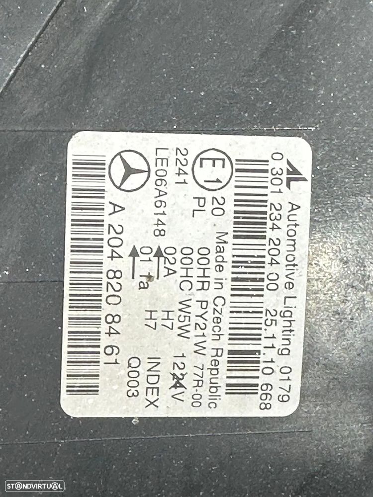 Farol Direito / Esquerdo - Mercedes C (W204) - 7