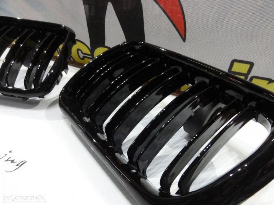 Grelha frontal BMW E36 96-99 M4 look / dupla lamina em preto piano brilhante - 7