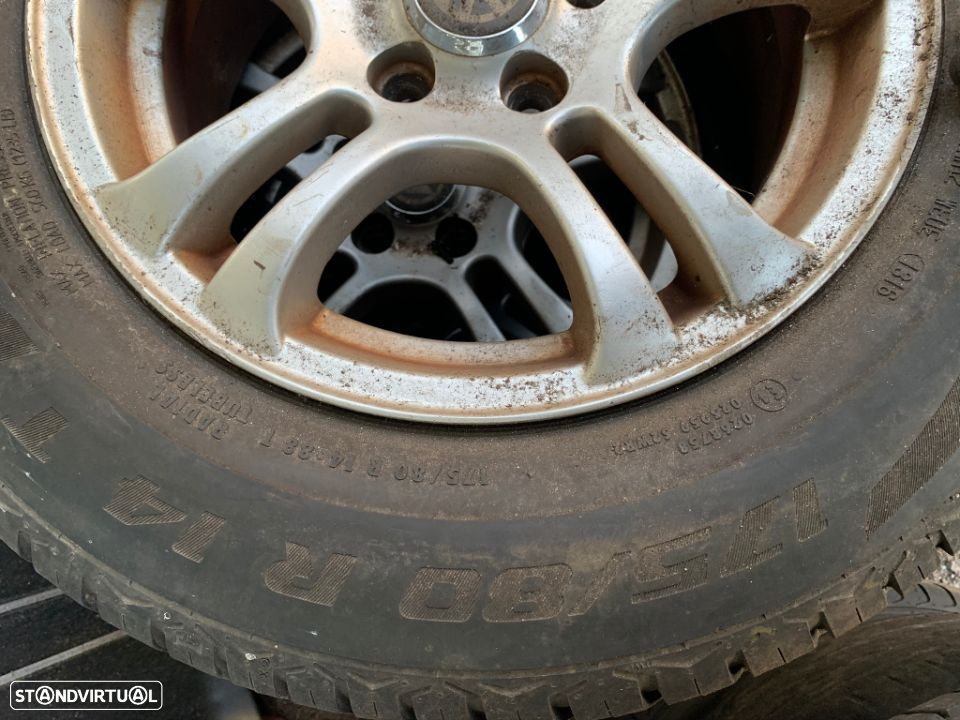 3 Jantes R14 WV Golf 5x100 Com Pneus 175/80R14 - 4